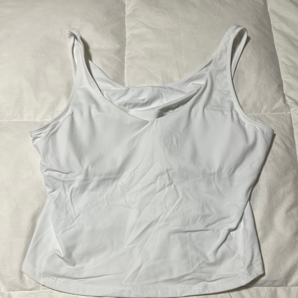 HALARA White Fitted Sleeveless Bra